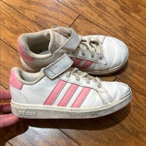 Adidas Kids' white and Pink Sneakers
